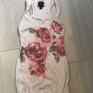 Bebe Sequin Tank